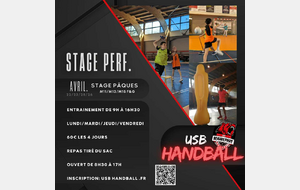 STAGE DE PERFECTIONNEMENT M11/M13/M15 PAQUES 2024