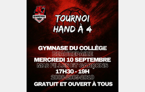 TOURNOI HAND À 4 - M18