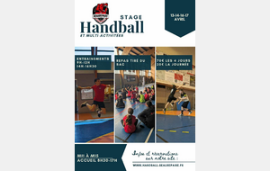 STAGE HANDBALL et multi activités M11 A M15