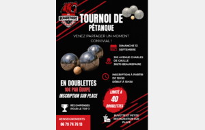 TOURNOI DE PETANQUE
