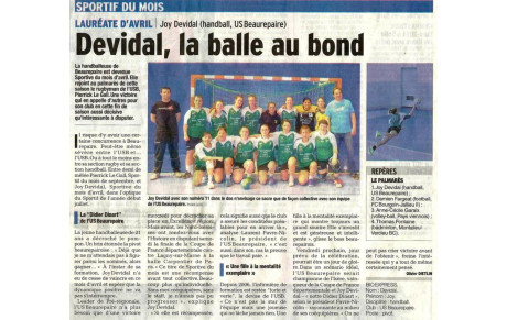 Joy, sportive du mois du Dauphiné Libéré!!