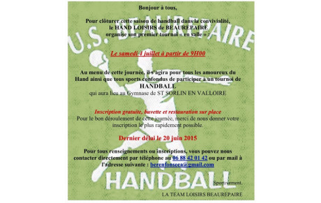 TOURNOI LOISIR LE 4 JUILLET
