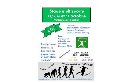 Stage de vacances pour les 10-15 ans