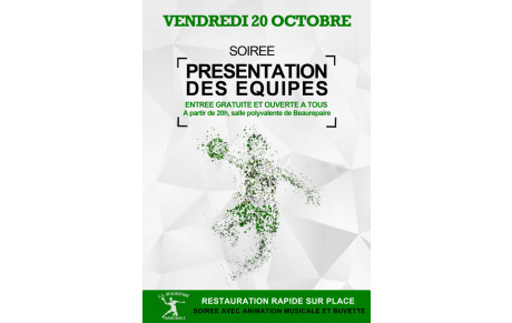 Soirée Présentation des équipes (20/10)