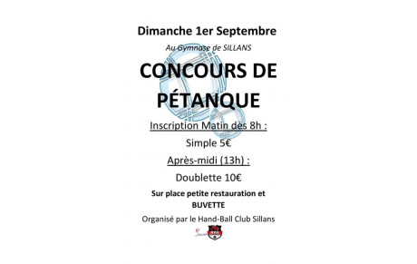 Concours de Pétanque à Sillans