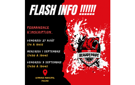 PERMANENCES INSCRIPTIONS